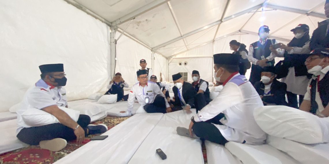 Jelang Wukuf Arafah Menag Cek Fasilitas Tenda Haji Indonesia