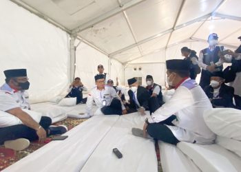 Jelang Wukuf Arafah Menag Cek Fasilitas Tenda Haji Indonesia