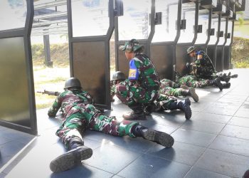 Asah Skill, Prajurit Korem 083/Bdj Latihan Menembak