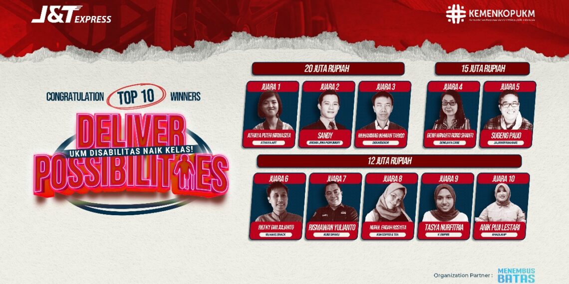 J&T Express Umumkan 10 UKM Disabilitas Penerima Bantuan Usaha