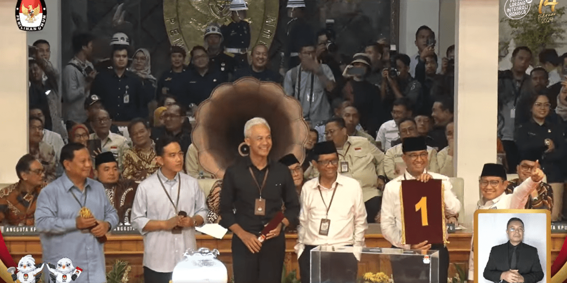 Inilah Nomor Urut Capres 2024