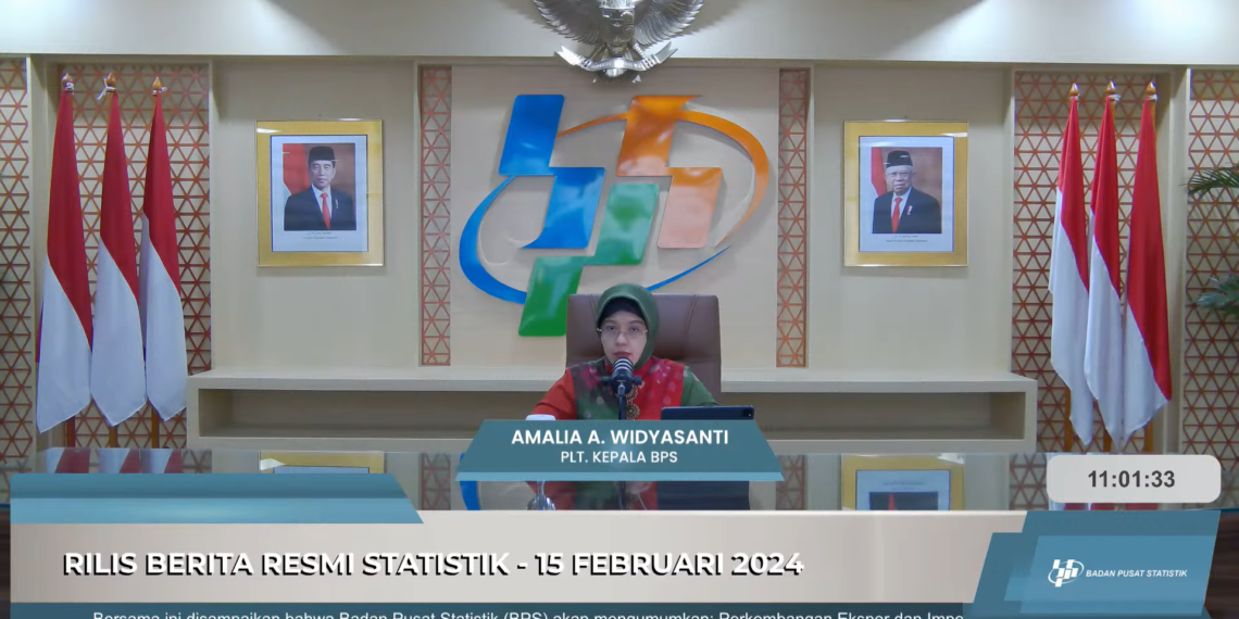 BPS : Nilai Ekspor Indonesia Januari 2024 Anjlok 8,34 Persen