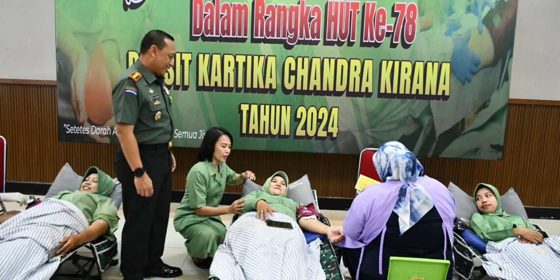 1.500 Kantong darah Kontribusi Persit Kartika Chandra Kirana pada HUT Ke-78