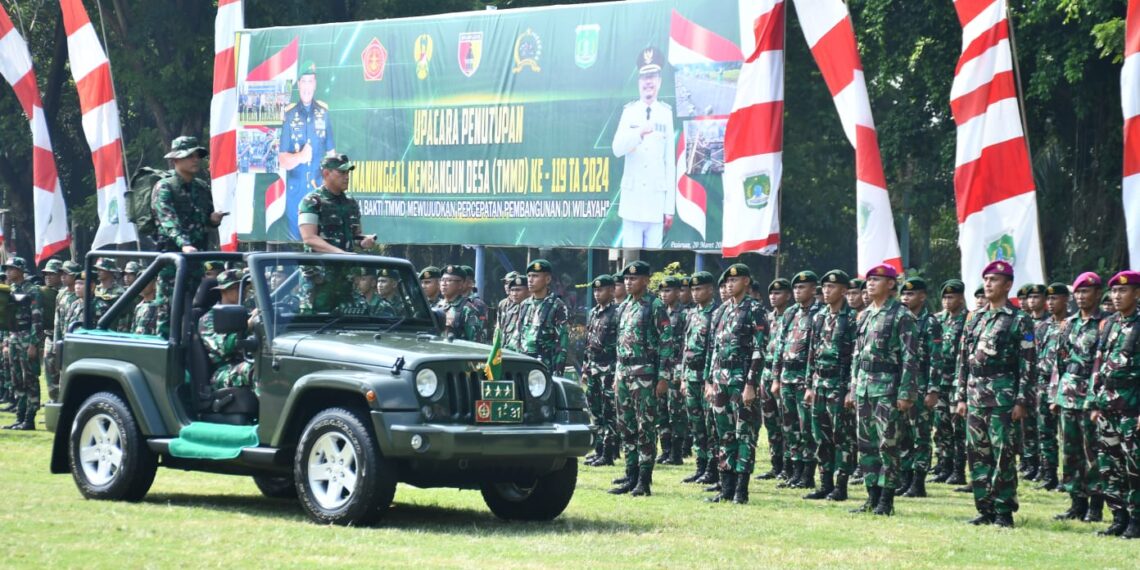 Danpusenif Tutup TMMD Reguler ke – 119 di Kabupaten Pasuruan