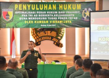 Cegah Pelanggaran, Korem 083/Bdj Tingkatkan Kesadaran Hukum Prajurit dan Keluarga