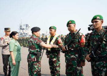 Usai Amankan Perbatasan, Satgas Yonif 527/BY Disambut Dangartap III/ Surabaya