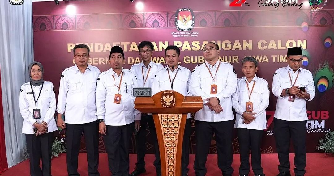 Pilkada Jatim 2024: 84 Pasangan Calon Resmi Mendaftar, 5 Daerah Perpanjang Pendaftaran