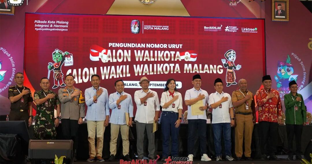 Suhu Politik Meningkat, Nomor Urut Pilkada Kota Malang Ditetapkan