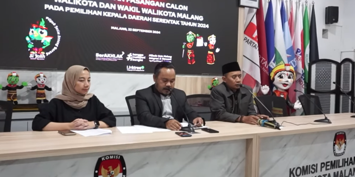 Tiga Pasangan Calon Ditetapkan untuk Pilkada Kota Malang 2024