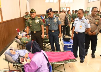 Sambut HUT TNI ke-79, Korem 083/Bdj Gelar Donor Darah