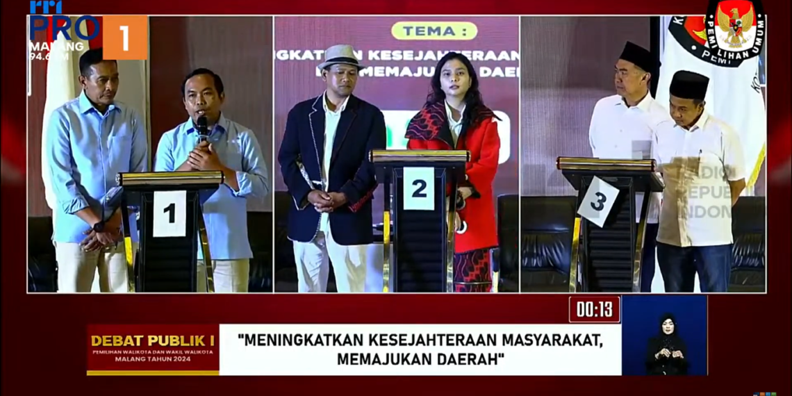 Debat Pilkada Kota Malang 2024, Adu Program Kesejahteraan Ekonomi