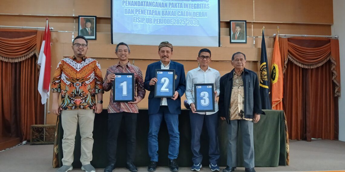 Pengundian Nomor Urut Bacadek FISIP UB, Tiga Kandidat Komitmen Integritas