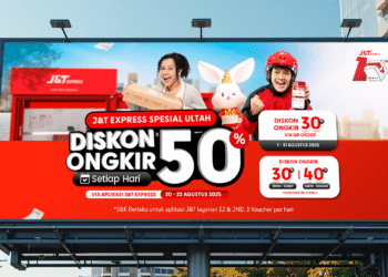 Genap 10 Tahun, J&T Express Traktiran Ongkir Hingga 50%
