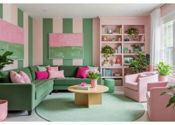 Desain Interior Saat Pink Bertemu Hijau di Rumah