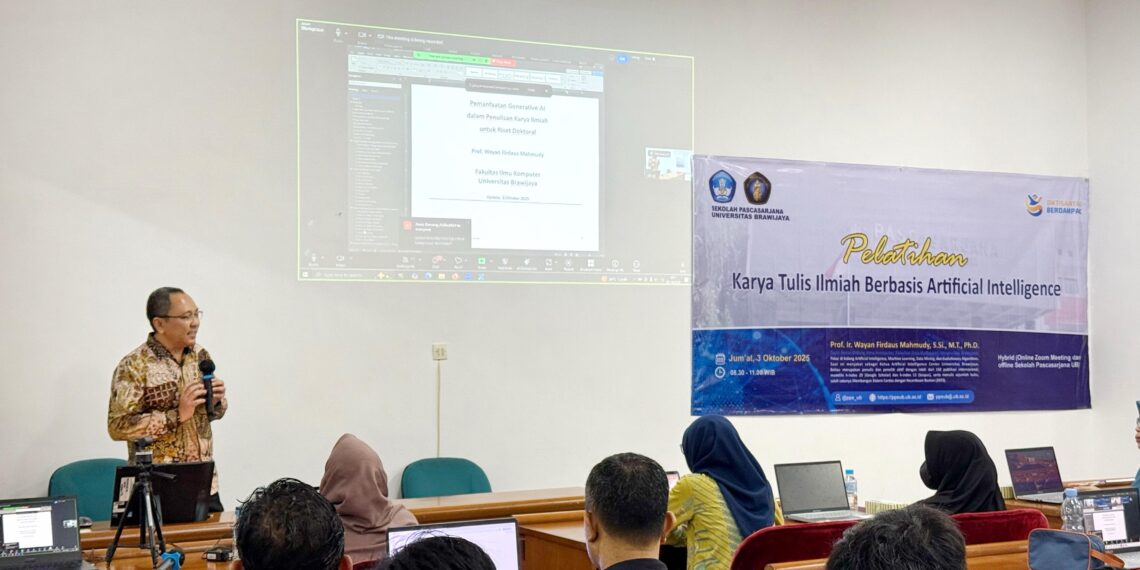 Sekolah Pascasarjana UB Gelar Pelatihan Karya Tulis Ilmiah Berbasis AI