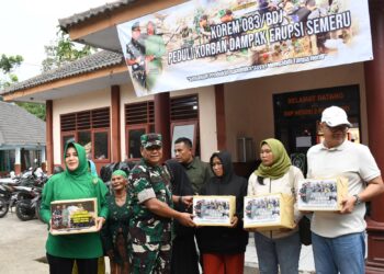 Danrem 083/Bdj Pastikan Penanganan Semeru Cepat dan Terkoordinir
