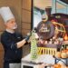 Kereta Api dari Coklat 60 kg Hiasi Natal Grand Mercure Malang Mirama