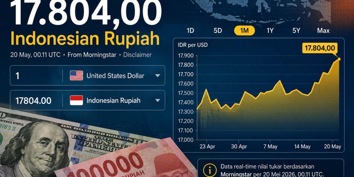 Rupiah Tembus Rp17.800 per Dolar AS, Tekanan Global dan Kegelisahan Domestik Kembali Menguat