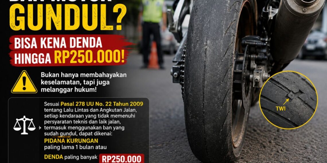 Ban Gundul Bisa Berujung Denda Rp250 Ribu