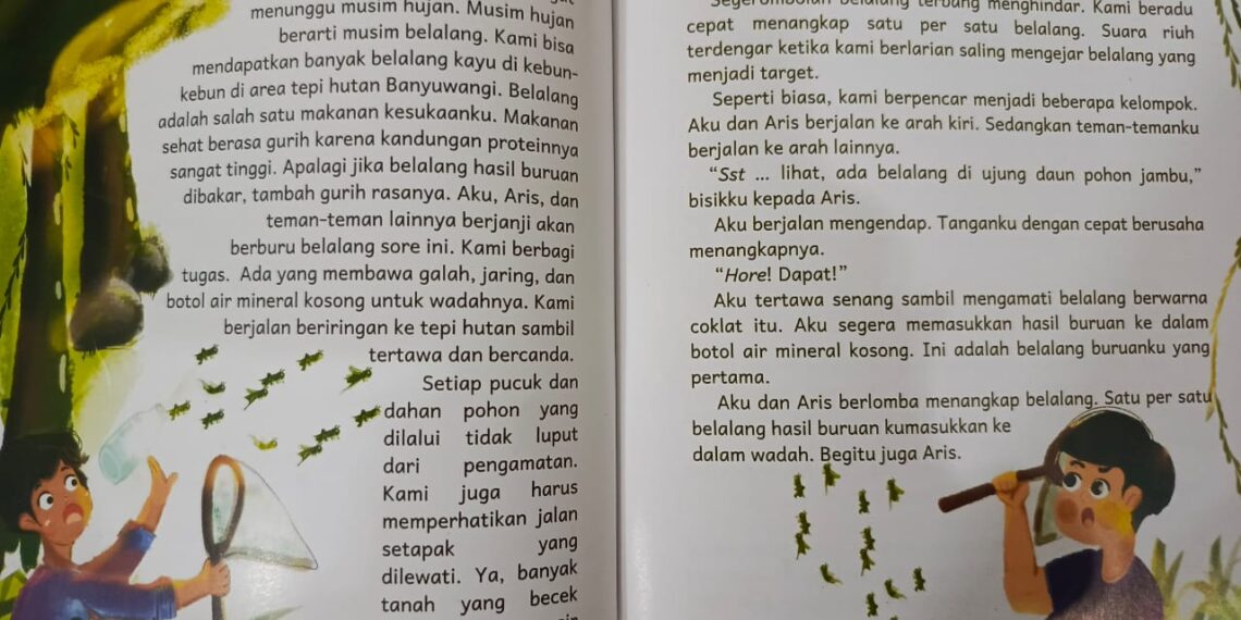 Praaak! Pyuuur! Karya Alumni UB Angkat Tradisi Berburu Belalang Banyuwangi Lewat Buku Anak