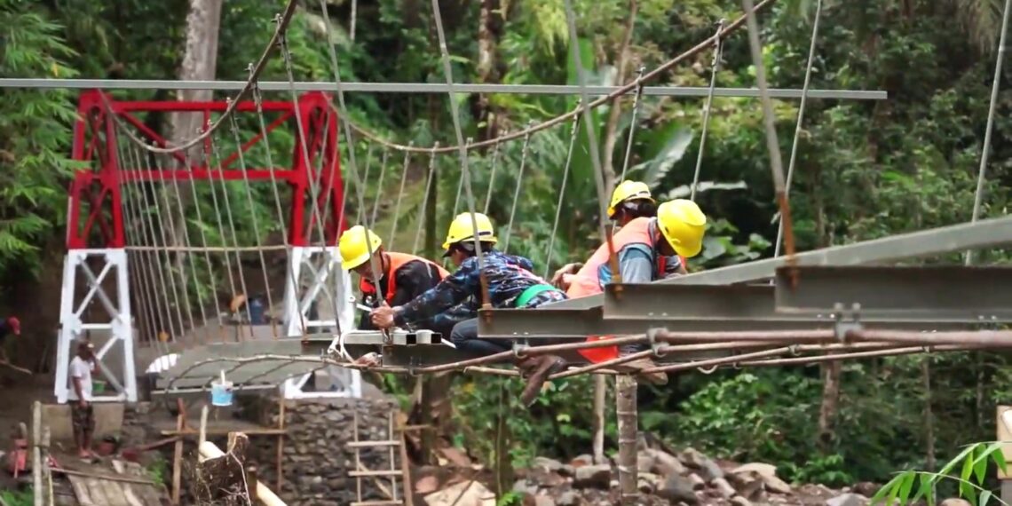Jembatan Garuda TNI AD Bangun 83 Jembatan, 68 Rampung